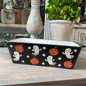 prima design black ceramic baking dish ghost Halloween
